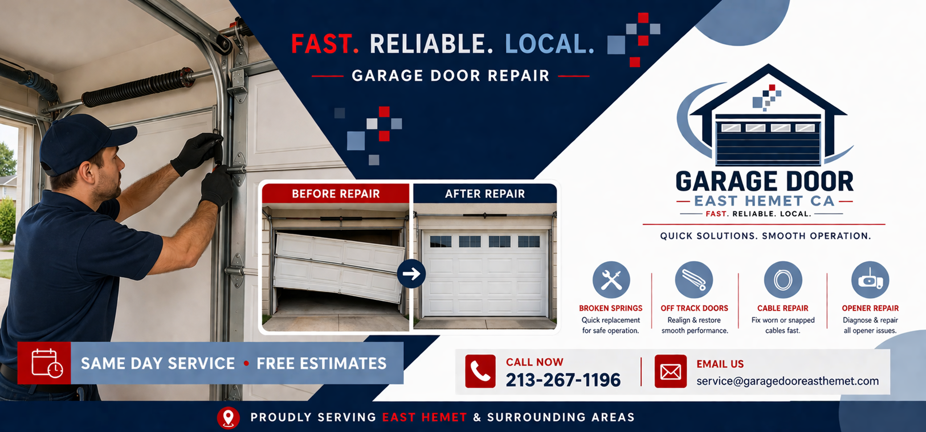 Garage door East Hemet CA